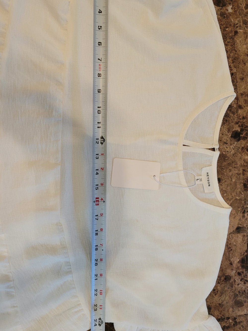 Heyson White Ruffle Tiered Tunic Top - Picture 6 of 8